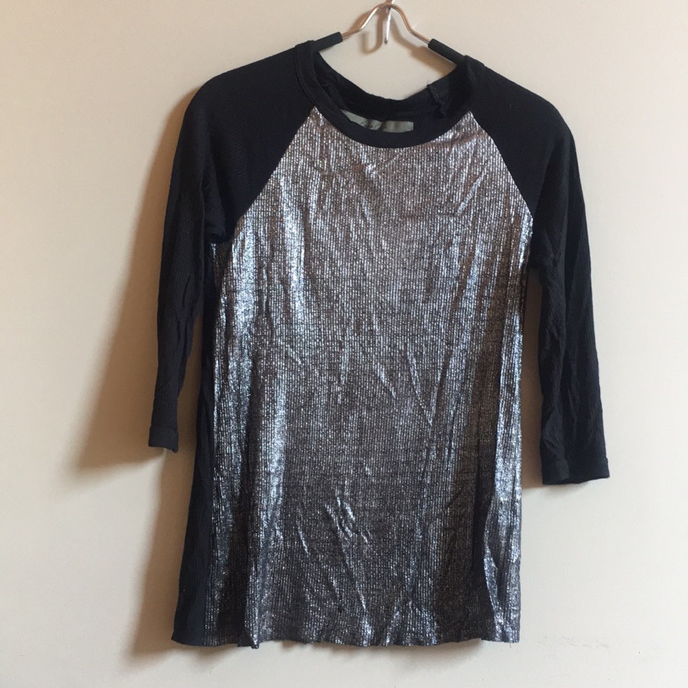 Enza Costa Black ribbed jersey shirt